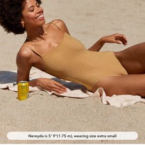 NWT Aerie Gold One Piece Swimsuit